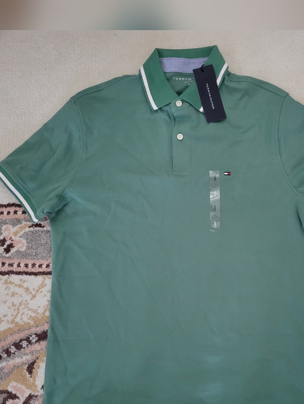 Tommy Hilfiger Men's Green Polo Shirt New With Tags